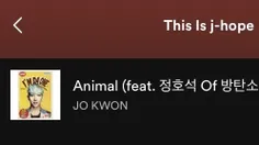 موزیک "Animal" با همکاری جیهوپ به پلی لیست This is j-hope