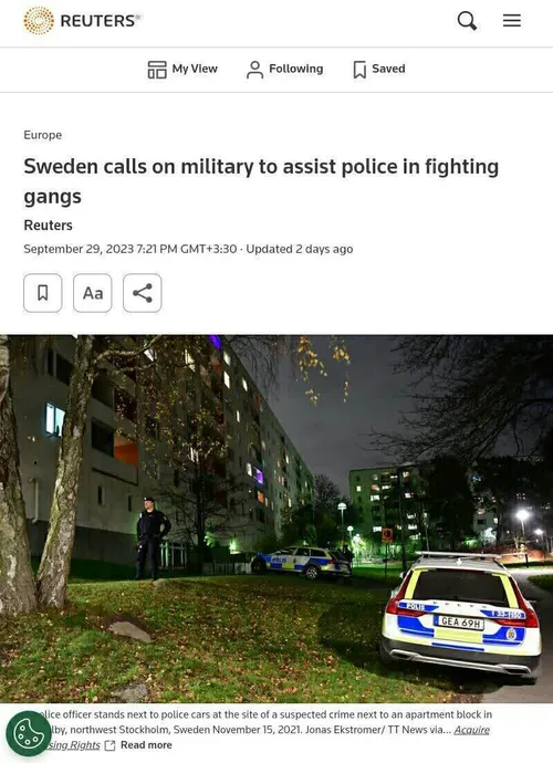 ❌ موج خشونت بی سابقه در سوئد