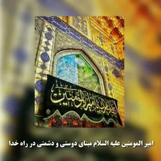 💠  امیر المومنین علیه السلام مبنای دوستی و دشمنی در راه خ