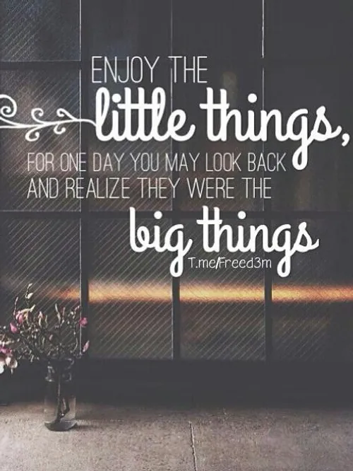 از چیزای کوچیک لذت ببر ...