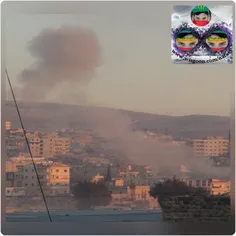 ارتش متجاوز ترک چندردز پیش مرکز شهر عفرین را با آتش توپخا