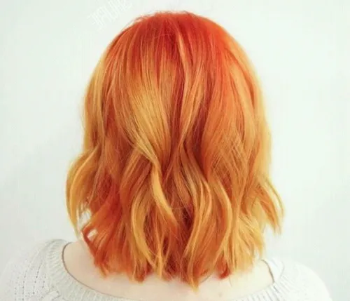 رنگ موی فانتزی نارنجی مد ایده