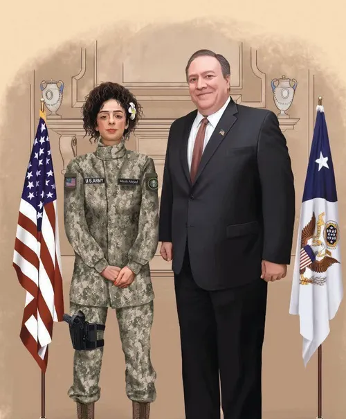 پوستر مسیح علینژاد ؛ افسر ارتش آمریکا!