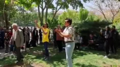 شور و شادی مردم اصفهان با اجرای سرود ای ایران در کنار زای