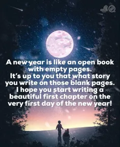سال نو مثل یک کتاب باز با صفحات خالیه. بستگی به تو داره ک