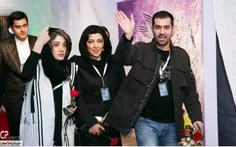 شهاب حسینی همراه همسرش و مینا ساداتی