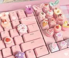 #Cute_lovely #Pink #Keyboard #Aesthetic