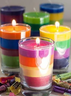 ترکیب رنگی متفاوت و جذاب برای#شمع سازی 👌