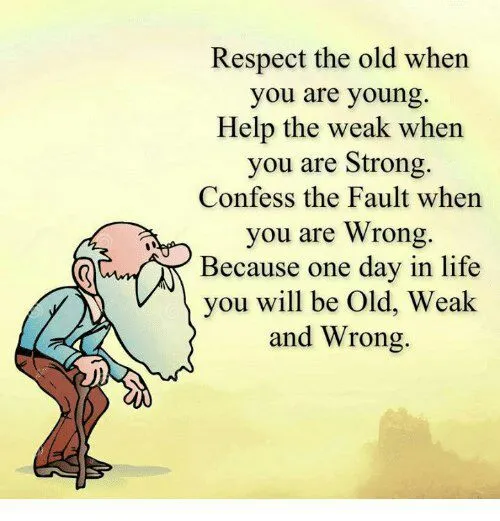 زمانی که جوان هستی به مسن تر ها احترام بگذار. زمانی که قو