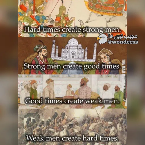 روزگار سخت، مردان قوی میسازد.