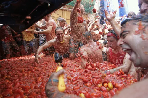 جشنواره تماشایی جنگ گوجه فرنگی در اسپانیا