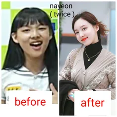 nayeon before and after!!!!!!!