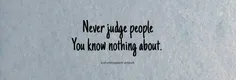 # Never # judge ❌
