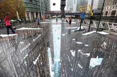 زیباترین نقاشی سه بعدی خیابان