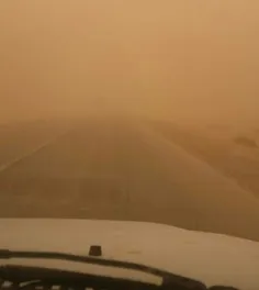 📸  هم اکنون | گرد و خاک شدید در جاده اهواز - خرمشهر
