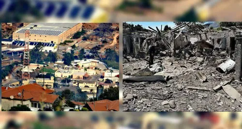 مقر ۷۶۹ ارتش اسرائیل قبل و بعد از هنرنمایی حزب الله
