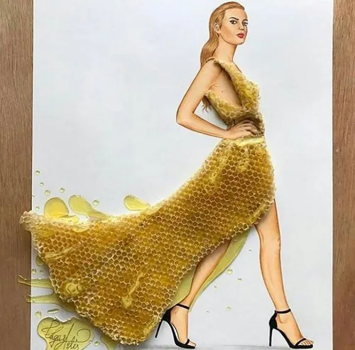 نقاشی عسل ابتکار رنگ ترکیب 👍 👍 👍 👍