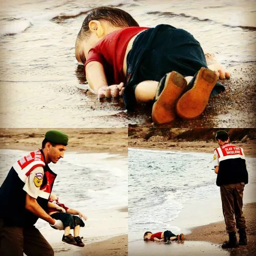 ️این یک کودکِ بی گناهِ سوری است که همراه تعدادی از سوری ه