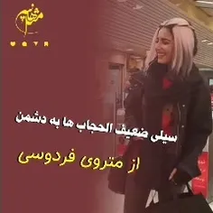 سیلی بانوان ضعیف الحجاب به گوش دشمن از متروی میدان فردوسی