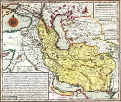 نقشه ایران حدود ۲۹۰ سال پیش شامل