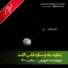 در همان روز یعنی هشتم فروردین مقارنه ماه و پرنورترین ستار