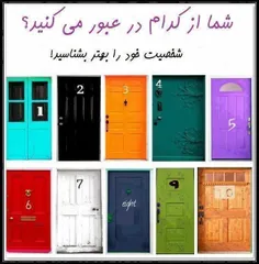 از کدوم در عبور می کنید؟