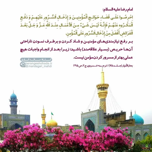 ✅ امام رضا علیه السلام:
