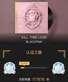 آلبوم Kill this love دومین پلاتین را در QQ دریافت کرد. (ا