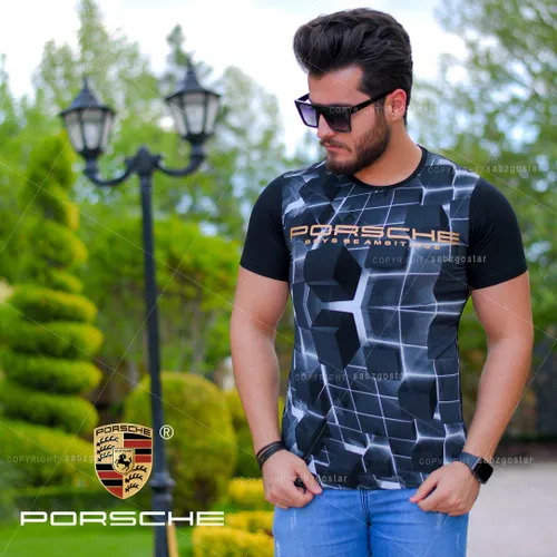 👕تیشرت آستین کوتاه 3 بعدی porsche