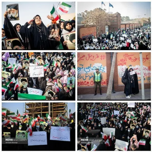♦️ تجمع دانش آموزان تهرانی در اعتراض به توهین نشریه فرانس