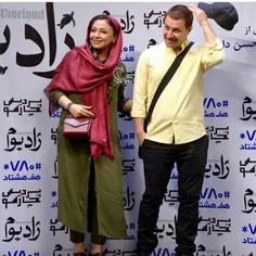جواد عزتی و همسرش مهلقا باقری