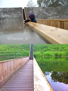 پل غرق شده (Sunken Bridge) در شهر هالسترن هلند به طور عجی