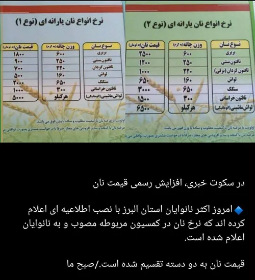 از این به بعد جلوی نونوایی ها باید چهارتا صف تشکیل بدن؛