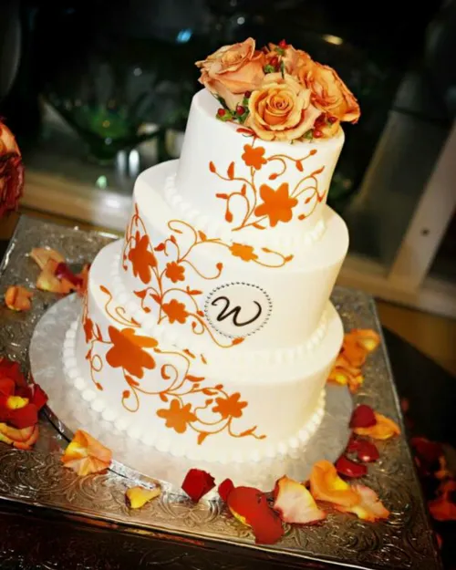 مدل کیک عروسی با تم پاییزی 😋 🎂 خوردنی خوراکی ایده هنر خلا