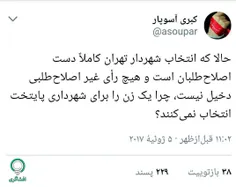 اگر طبق قانون شهردار نمی‌توانست "زن" باشد،اصلاحطلبها هیاه