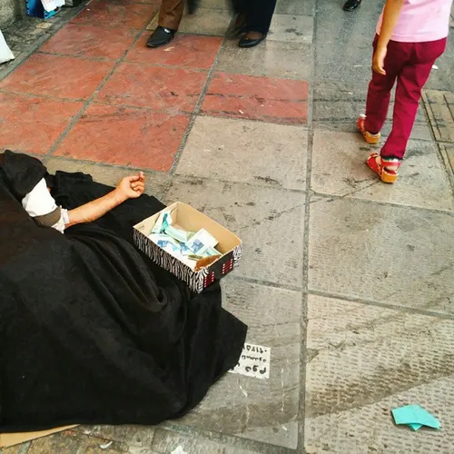 dailytehran woman Beggar beggars people sidewalk street s