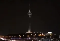 🎥چراغ های برج میلاد تهران، پایتخت ایران، در سوگ رئیس جمهو