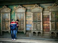 #معماری منحصر بفرد خانه های #چوبی در سیبری 😍
