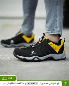 🔶کفش مردانه Adidas مدل Sosalo (مشکی زرد) www.diorkala.ir