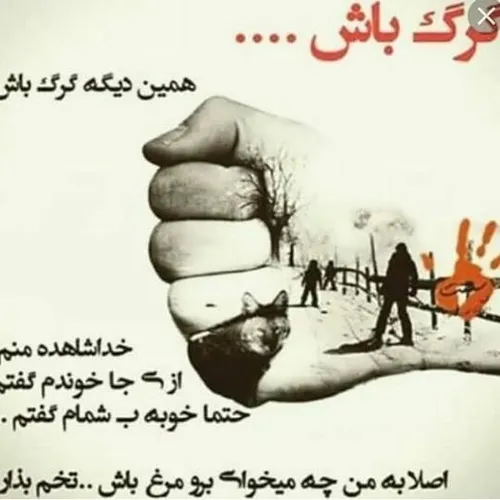 عکس نوشته..گرگ ،مغرور.هیچ وقت اهلی آدما نمیشه