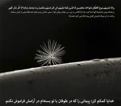 خدایا کمکم کن؛ پیوندی را که در طوفان با تو بسته ام در آرا