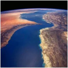 تصویری زیبا از خلیج فارس از ایستگاه فضایی بین المللی، خلی