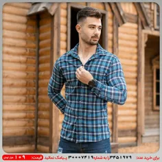 پیراهن چهارخانه آبی سرمه ای مردانه مدلDivan🔴 قیمت 109 هزا