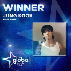 جونگکوک برنده جایزه "بهترین طرفداران" در جوایز جهانی 2024