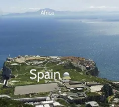 قاره افریقا ، از اسپانیا قابل مشاهده است، اینجا تنگه جبل 