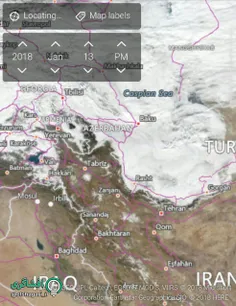 🔺 تصویری جالب از ابرهای بارش زا که درست روی مرز ایران متو