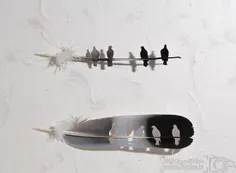 کریس مینارد با برش و الهام از پر آثار #هنری جالبی خلق می 