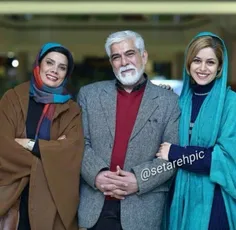 حسین پاکدل و همسرش عاطفه رضوی و دخترش سبا
