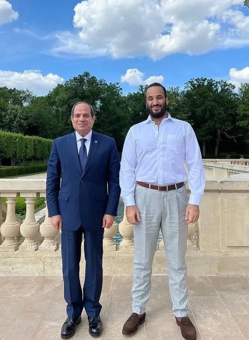 دیدار السیسی و بن سلمان در فرانسه