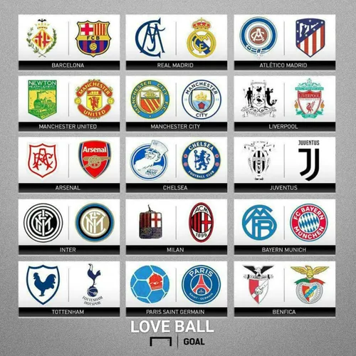 لوگوی جدید و قدیمی باشگاه های فوتبال اروپا